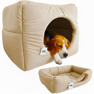 Imagem de Cama Toca Luxo Filhote Cao Lavavel Gato Caminha Bege Grande - Maxximo 