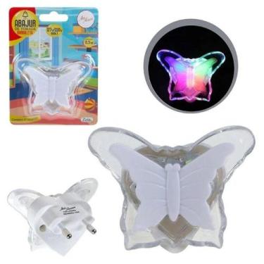 Imagem de Mini Abajur De Tomada Infantil Borboleta Led - Art House