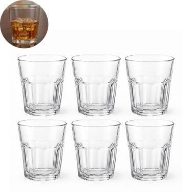 Imagem de Kit Jogo 6 Copos Premium de Vidro Grosso 300ml  DrinkWhisky - Allmix