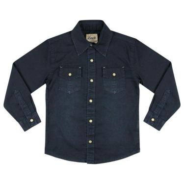 Imagem de Camisa Juvenil Look Jeans Manga Longa Jeans - 10 - UNICA-Masculino