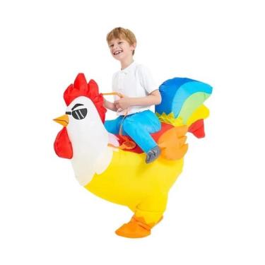 Imagem de Fantasia Inflável De Galinha/galo Para Adultos, Divertida, Para Usar N