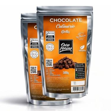 Imagem de Chocolate em Gotas Vegano Sem Lactose Culinário 2x 500g
