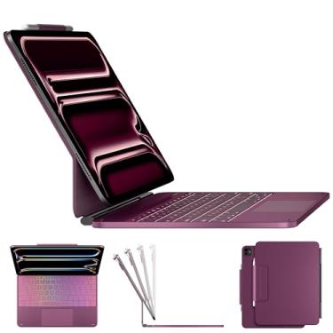 Imagem de typecase Capa com teclado para iPad Pro de 13 polegadas (M5 2025 / M4 2024), teclado mágico com luz de fundo de 11 cores, capa para teclado com suporte para lápis, trackpad multitoque, suporte