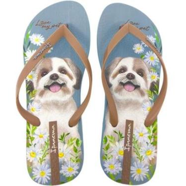 Imagem de Chinelo Dedo Feminino Casual Dia a Dia Passeio Praia Verão Love My Pets Ipanema 27469-Feminino
