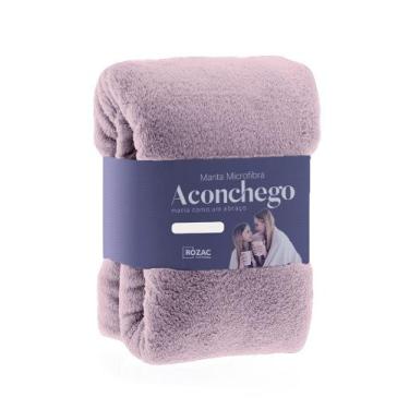 Imagem de Cobertor Manta Microfibra - Casal - Liso - Lilás - 1,80m x 2,20m - Roz