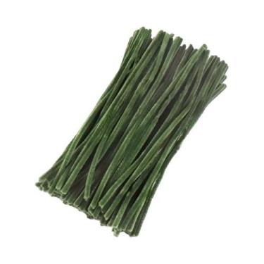 Imagem de Limpa-Cachimbo Verde 100 Peças Hastes De Chenille Para Artesanato Infa