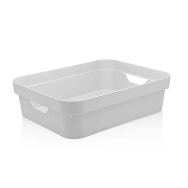 Imagem de Caixa Organizadora Branca Cube 4,8L Ou, U