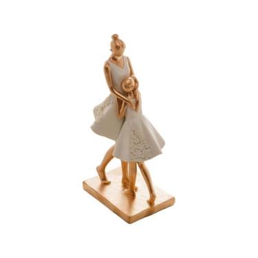 Imagem de Figura Decorativa Mãe E Filha 20 X 10 X 7 Cm - ROJEMAC