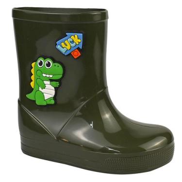 Imagem de Bota Galocha Menino Infantil Luelua Dinossauro 41825 Verde, 25.26, Ver