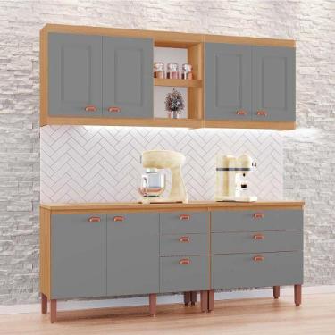 Imagem de Cozinha Genebra Modulada Composta por 04 módulos 100 MDF com Armários 