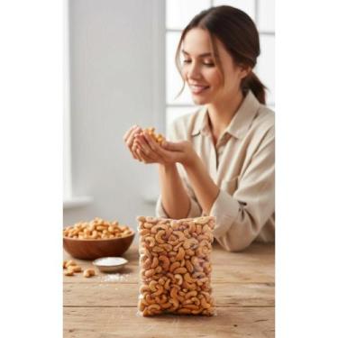 Imagem de 2x Castanha Caju Torrada Sal Himalaia 1kg: Crocância Premium - Congrat