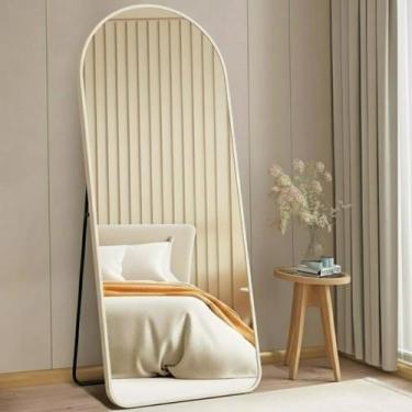 Imagem de Espelho Lopazzi Grande Oval Arco Base Reta Corpo Inteiro 150x60 Moldur