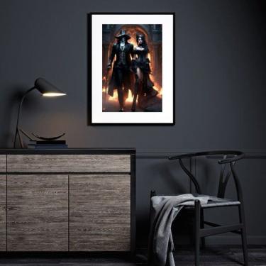 Imagem de Quadro Decorativo Pombagira E Exu Caveira - 60x48cm
