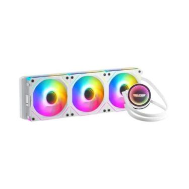 Imagem de Cooler Líquido TEUCER Branco De 360mm Com Ventoinha ARGB E Dissipador 