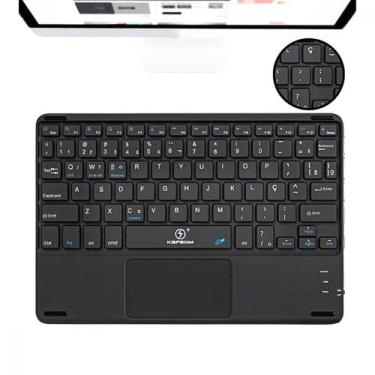 Imagem de Teclado Slim TOUCH Bluetooth BT Inteligente Tablet Celular Notebook Co