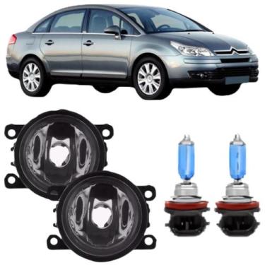Imagem de Par farol milha citroen c4 lounge 2013 a 2018 e super branca - BIBAS/B