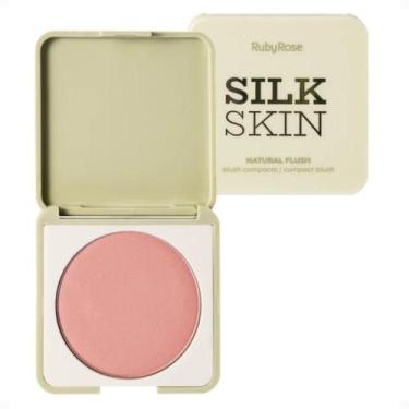 Imagem de Blush Compacto Ruby Rose Silk Skin Natural Flush Dusty Rose Hb-t1001-5