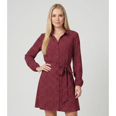 Imagem de Vestido Feminino Manga Longa Bufante Endless Vermelho, M, Vermelho