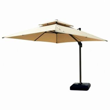 Imagem de Guaraciaba Ombrelone Lateral Cantilever 3x3m Quadrado, UPF50+, Duplo T