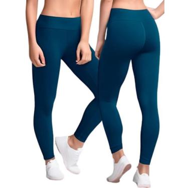 Imagem de Calça Legging Cintura Alta Feminina Suplex Lisa Treino Cores Basicas -