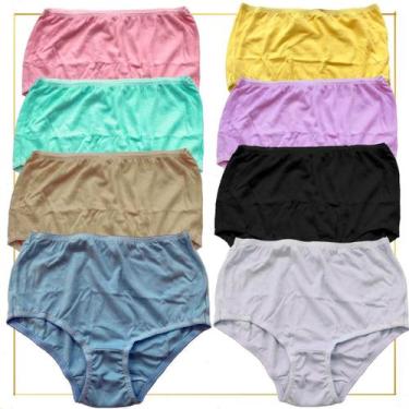 Imagem de Kit 5 Calçolas Plus Size  G3 . G4 e G5 Senhora 100% Algodão AntiAlergi