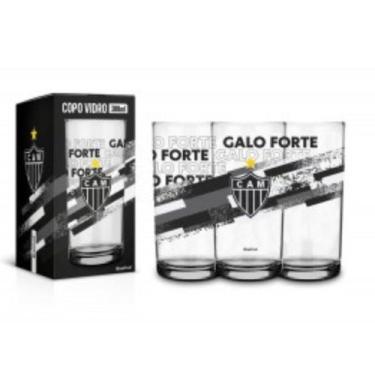 Imagem de Copo vidro 300ml times - atletico - Brasfoot