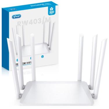 Imagem de Roteador Wifi 2.4GHz 300mbps com 6 Antenas KNUP - KP-RW403/M
