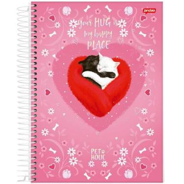 Imagem de Caderno Espiral Universitário Capa Dura 1 Matéria 80 Folhas Pet Holic 