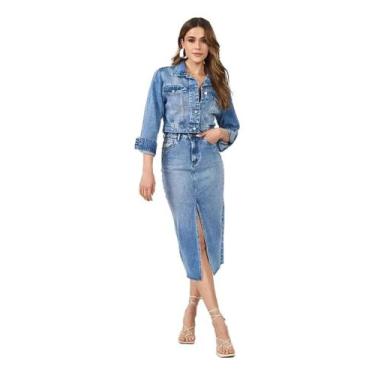Imagem de Jaqueta Jeans Doce Trama, Azul, Aço, M