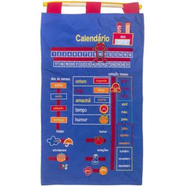 Imagem de Calendário Bordado Português - Antialérgico - Colorido - 72 cm - CAS B