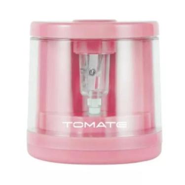 Imagem de Apontador de Lápis Elétrico com Dispenser Escolar Escritório - Tomate,