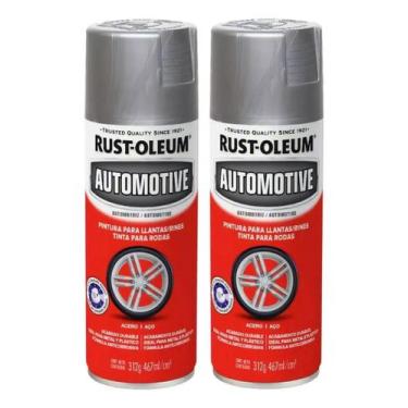 Imagem de Kit 2 Tinta Spray Rodas Automotivo Rust Oleum Escolha A Cor, Aço - Bri