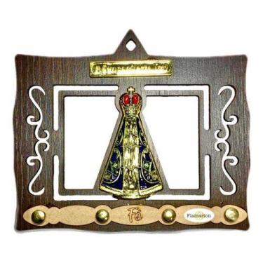 Imagem de Porta Chaves Nossa Senhora Aparecida Quadro Decorativo Vazad - SANTISS