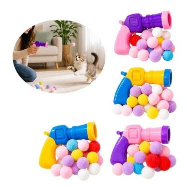 Imagem de Lançador de Bolinhas Brinquedo para Gatos com 20 Bolinhas - BUPPY PET