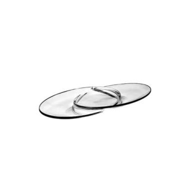 Imagem de Petisqueira Grande 3 Divisórias Acrílico 45x20cm Top Luxo - Casambient