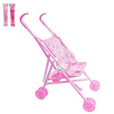 Imagem de Carrinho de boneca de plastico infantil estampado 48,5x44cm - TOY KING