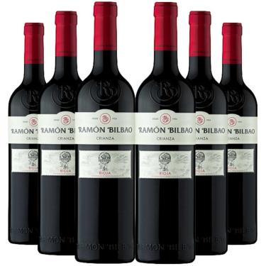 Imagem de Kit 6 Garrafas Vinho Tinto Ramon Bilbao Crianza Tempranillo 750ml