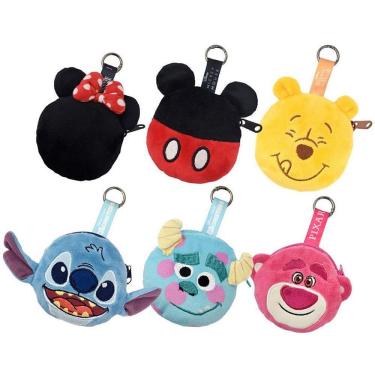 Imagem de Chaveiro DAC Mini Fluffy Disney de Pelúcia com Zíper e Compartimento Interno Tamanho Único Unissex