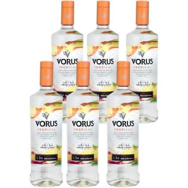 Imagem de Kit 6 Vodka Vorus Tropical Tetra Destilada 1 Litro
