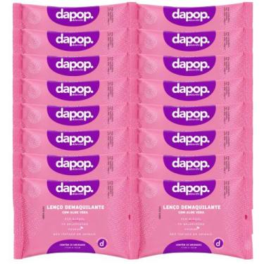 Imagem de Kit 16 Lenço Demaquilante Dapop Aloe Vera 25 Unidades