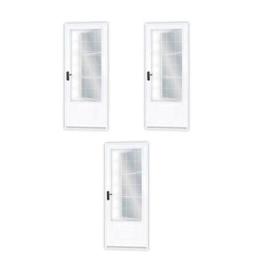 Imagem de Kit com 3 Portas de Aço Postigo 215x85cm com Grade Quadrada Minas Sul 
