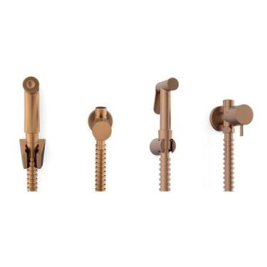 Imagem de Kit com 2 Ducha Higiênica com Derivação Basic Celite Rosa/Rose Gold Ma
