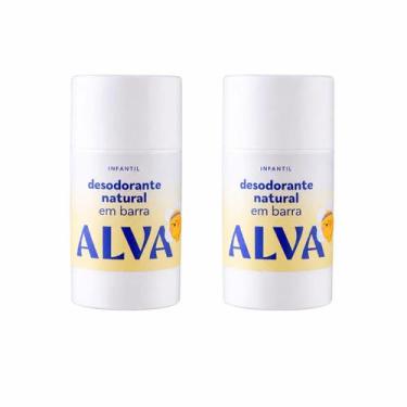 Imagem de Kit 2 Desodorante Alva Infantil Natural Stick 33g Camomila