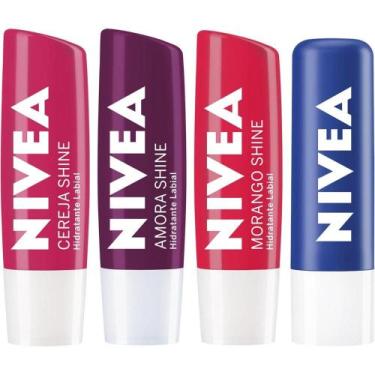 Imagem de Kit Labial Original, Amora, Cereja E Morango 4,8g  Nivea