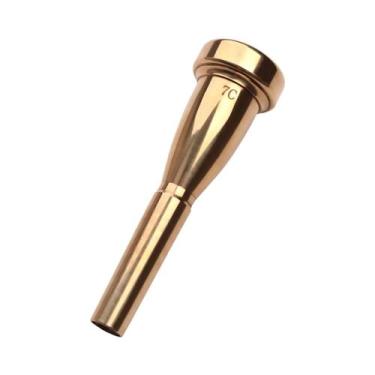 Imagem de Bocal De Trompete Profissional Em Ouro E Prata 3C 5C 7C Para Som Rico,