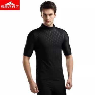 Imagem de Camisa de Proteção Solar de Manga Curta T-shirt para Homem Surf Topo W