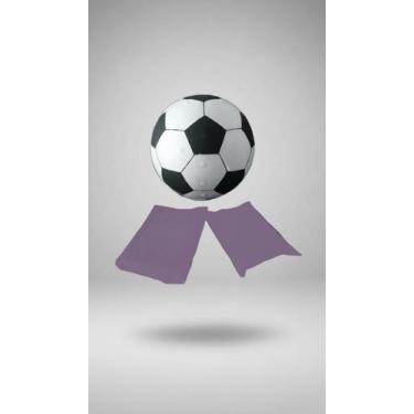Imagem de Bola Chá Revelação Futebol 200mm Pó Cor Lilás 200g - Congratulations S