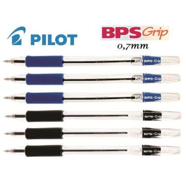 Imagem de Caneta Esferográfica BPS Grip 0,7mm Pilot Kit com 6 AZ E PT