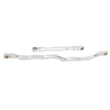 Imagem de Tirante de tração para carro de esteira, resistente ao desgaste 1/10 de elos de direção RC Peso leve para axial RBX10(Prata)