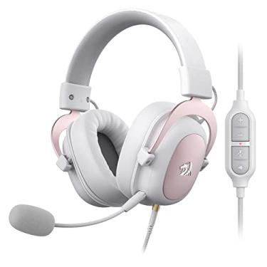 Imagem de Redragon H510 Zeus Fone de ouvido branco com fio para jogos – som surround 7.1 – almofadas auriculares de espuma viscoelástica – drivers de 53 mm – microfone destacável – multiplataformas para PC, PS4/3 e Xbox One/Series X, NS
